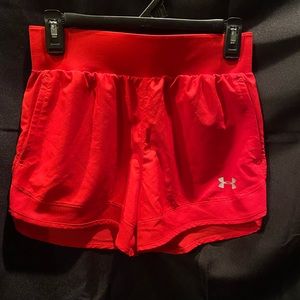 Under Armour shorts. Red. Size small. Heatgear. Excellent condition.